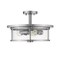 Z-Lite Savannah 3 Light Semi Flush Mount, Brushed Nickel & Clear 462SF16-BN - alternate 5